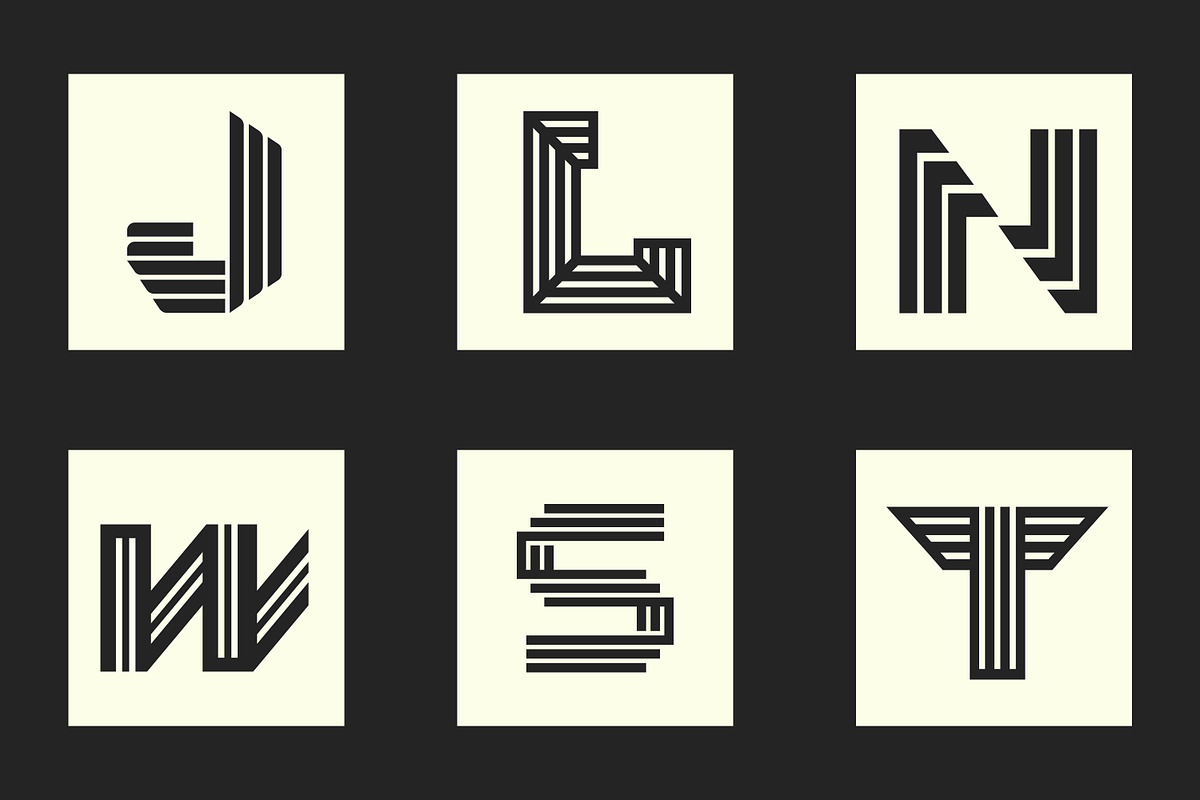 Letter Logo Template Vol 4, a Solid Icon by Tekuni (Photo 11 of 12)