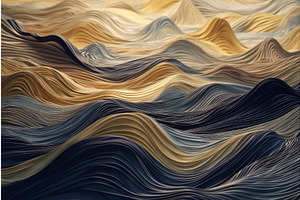 Abstract Smooth Wavy Impressionism