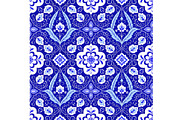 Blue and White Tile Seamless Repeat, a Pattern Graphic by Sharon Schwalbe (Thumbnail 1 of 2)