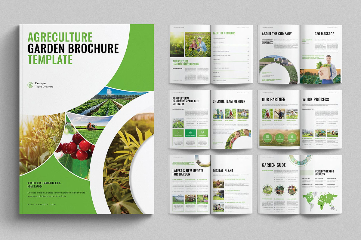 Agriculture Garden Brochure Template, a Brochure Template by E-Type (Photo 1 of 7)