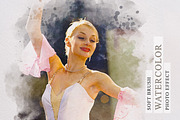 Soft Brush Watercolor Photo Effect, an Action Add-On by liptouse (Thumbnail 1 of 11)