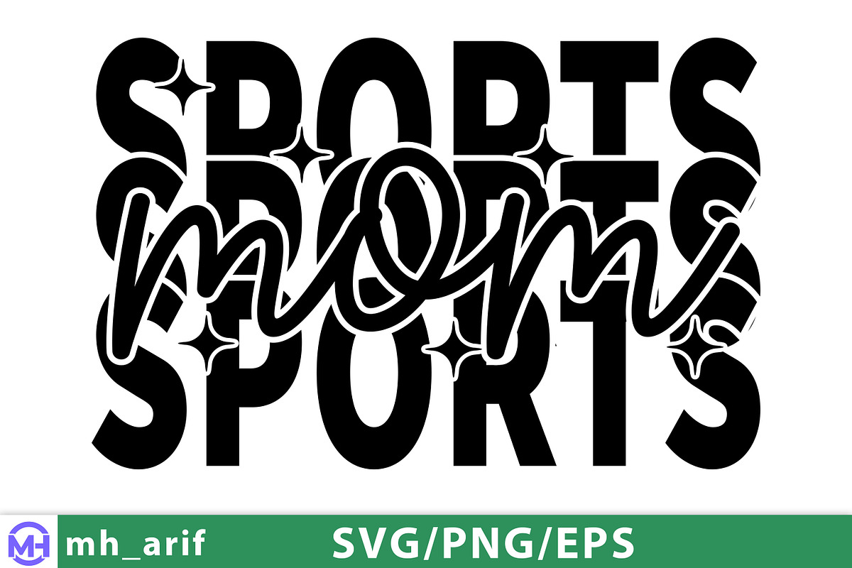 Retro Sports Mom SVG PNG T-shirt, a Graphic by mh_arif (Photo 1 of 4)