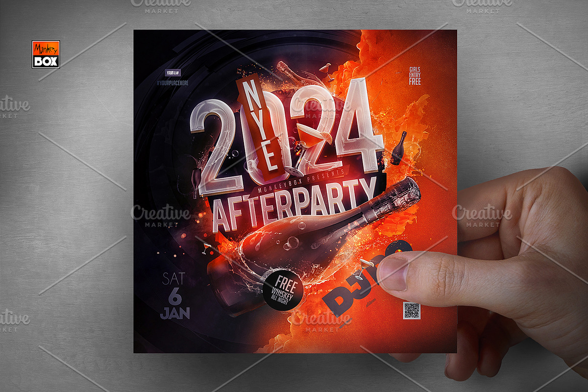 Flyer NYE Afterparty Template, a Flyer Template by MonkeyBOX (Photo 3 of 3)