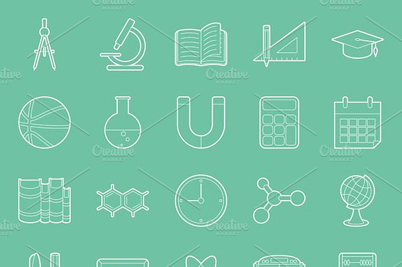 Education Icons Set