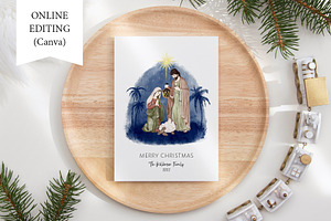 Christmas Card Nativity Scene Religi