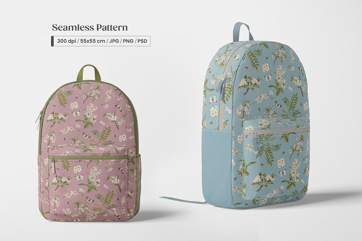 Gentle Spring with White Flowers, a Pattern Graphic by Yello_illustration (Photo 12 of 16)