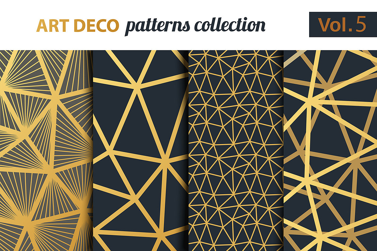 Art Deco vector patterns set 5, a Pattern Graphic by LoveDesignShop