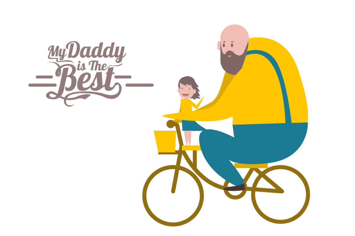 Happy father's day illustration, a Background Graphic by Foxyard studio (Photo 2 of 4)