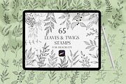 Leaves & Twigs Procreate Stamps Bund, a Brush Add-On by Dervik Art Store (Thumbnail 1 of 4)