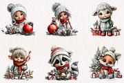 Whimsical Christmas Characters, a Seasonal Illustration by CreationArt (Thumbnail 4 of 7)