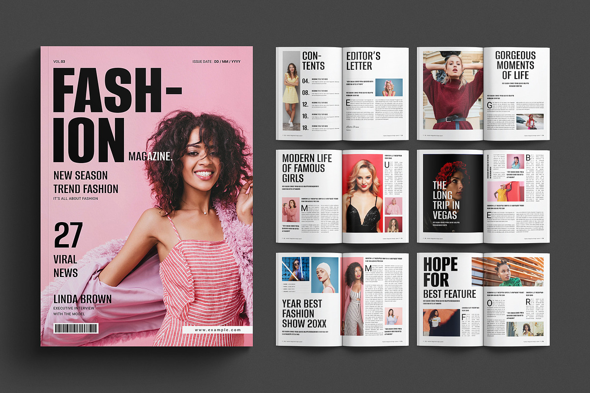 Fashion Magazine Design Layout