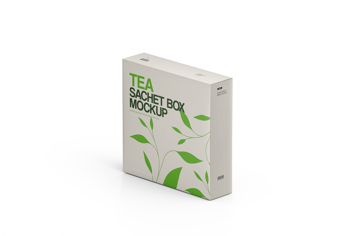 Tea Sachets with Box Mockup, a Packaging Mockup by Ram Studio (Photo 7 of 27)