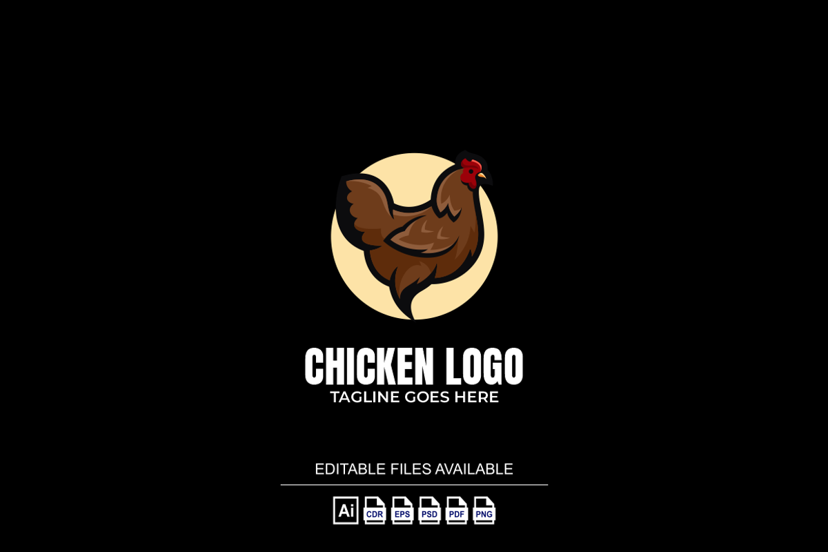 Chicken Simple Mascot Logo, a Branding & Logo Template by Ibnipro1