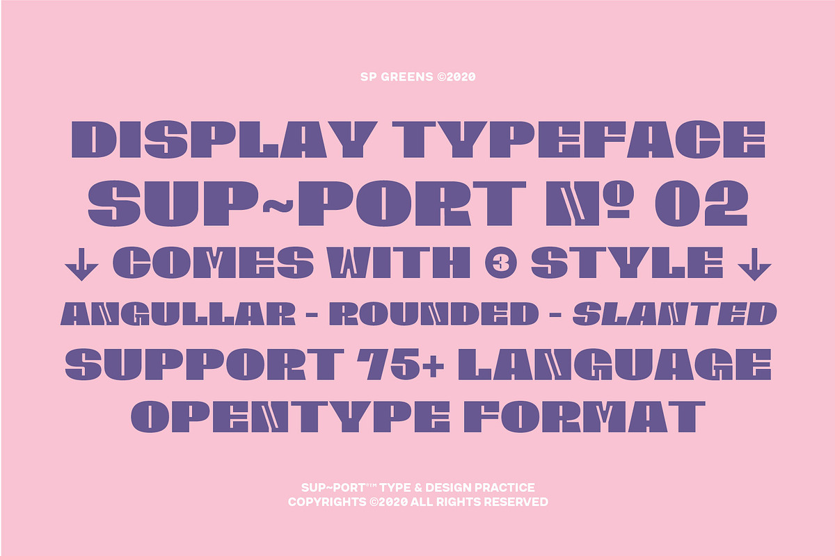 SP GREENS Font Display, a Sans Serif Font by Sup.Port Studio (Photo 3 of 13)