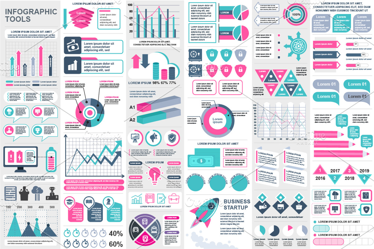 Infographic Elements Mega Bundle, a Presentation Template by alexdndz
