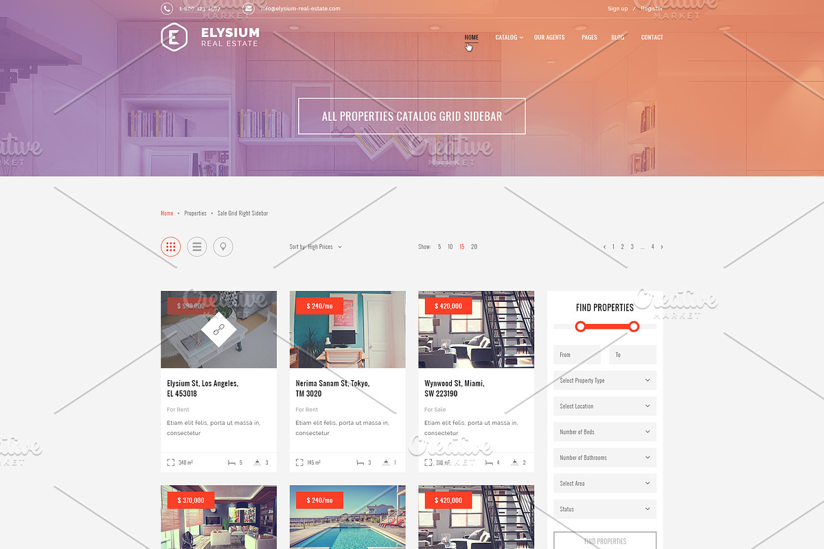 Elysium - Real Estate PSD Template, a Websites & App Template by ArtStyles (Photo 7 of 29)