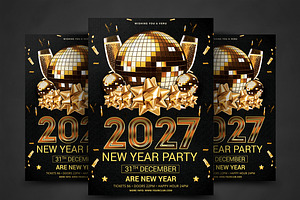 New Year Flyer, a Flyer Template by AfzaalGraphics