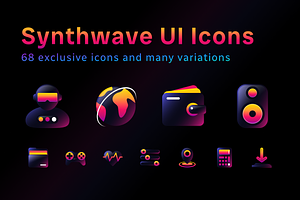 Synthwave UI Icons