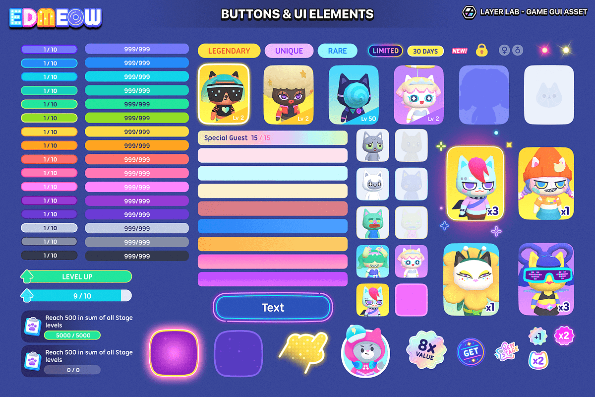 GUI - Neon2, an UI Kit Template by LAYERLAB (Photo 3 of 34)
