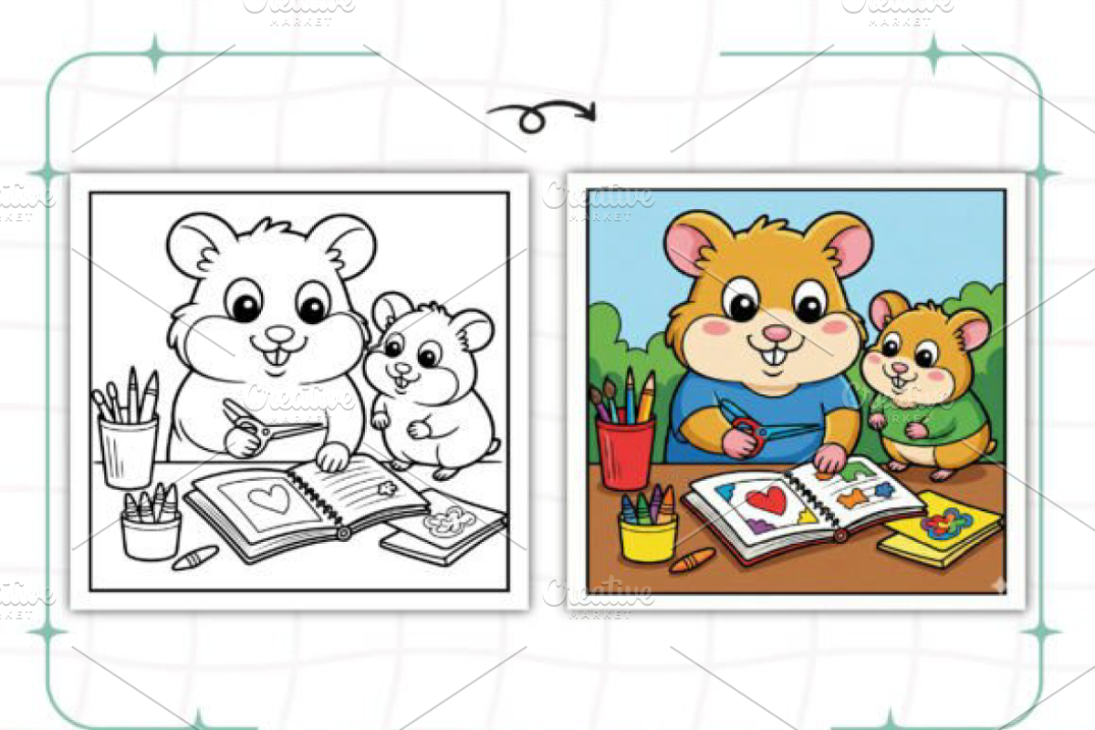 Bold Easy Mom Moments Coloring Pages, a Decorative Illustration by Ink Gallery (Photo 6 of 9)
