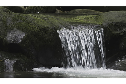 Close-up of small waterfall in, a Holiday Photo by Media Whale Stock