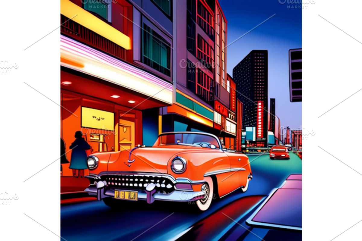 Art, Custom vintage car, a Poster Template by Boho Pixel Dust (Photo 1 of 8)