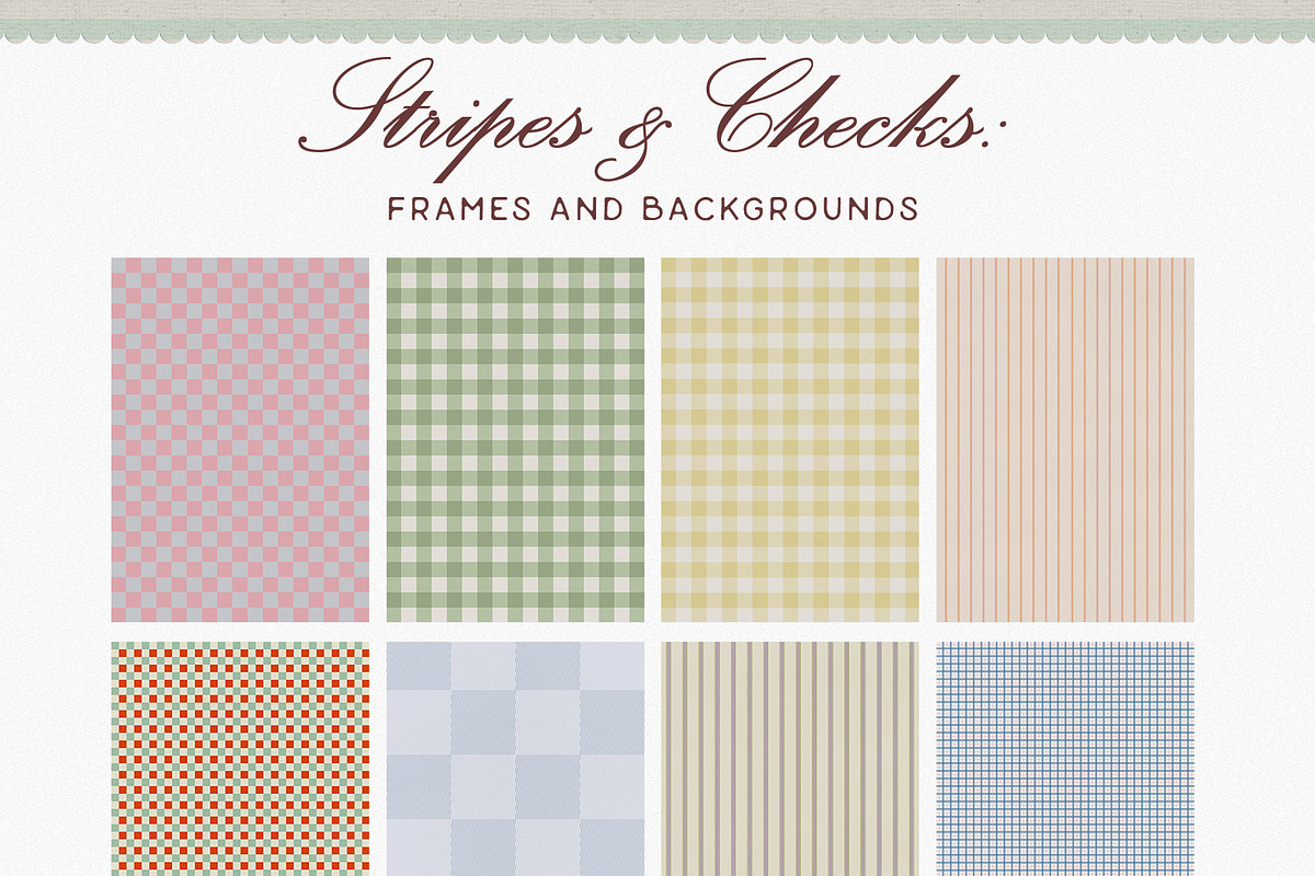 Stripes & Checks: Frames Backgrounds, a Texture Graphic by Purple (Photo 14 of 15)