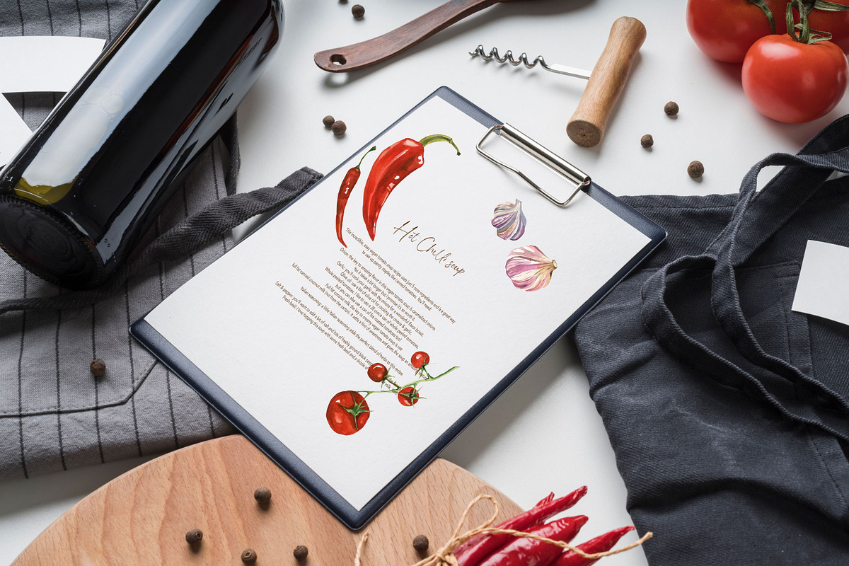 Organic Food: Watercolor Vegetables, a Food Illustration by Artcard Watercolor (Photo 12 of 17)