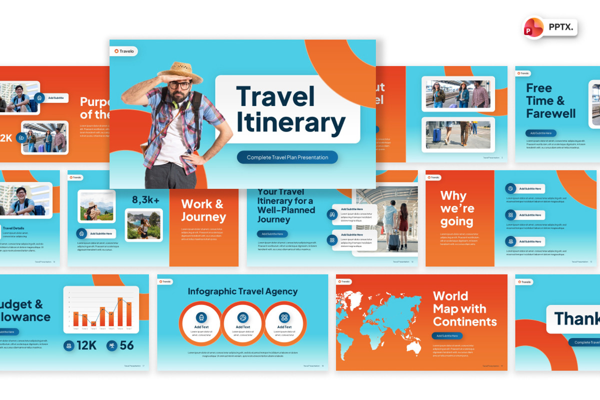 Travel itinerary PowerPoint, a Presentation Template by Loin Studio (Photo 1 of 4)