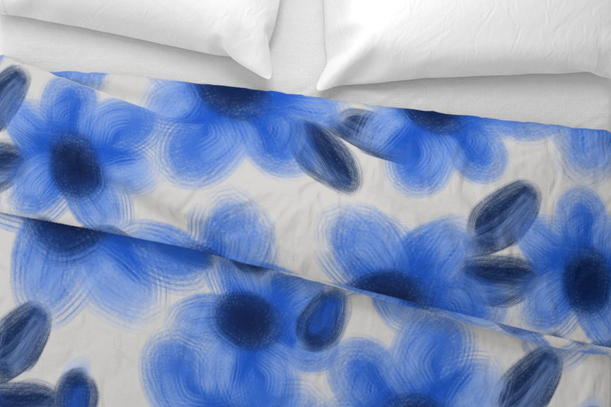 Vibrant Indigo floral spring meadow, a Pattern Graphic by Nocito Design (Photo 3 of 5)