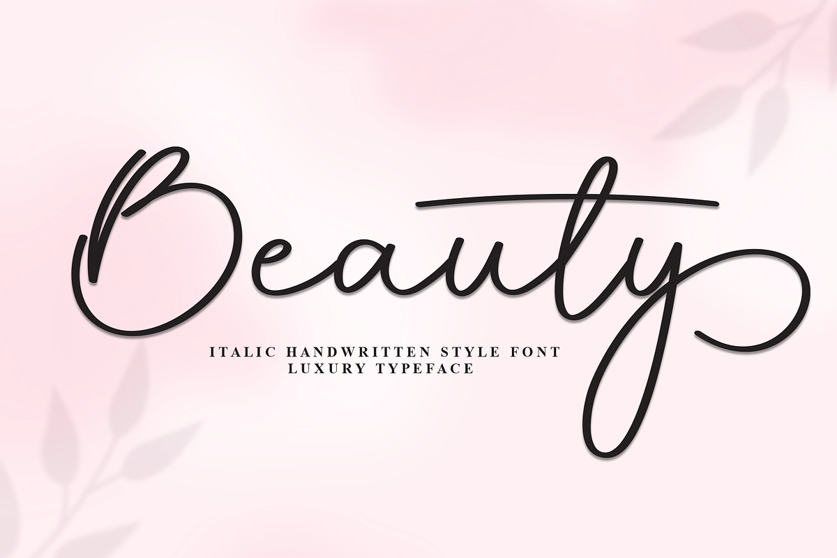 Beauty | Script Font, a Handwritten Font by Scratchones (Photo 1 of 9)