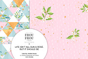 Summer Rose Gold Floral Paper Pack, a Pattern Graphic by Frou Fou Craft (Thumbnail 5 of 7)