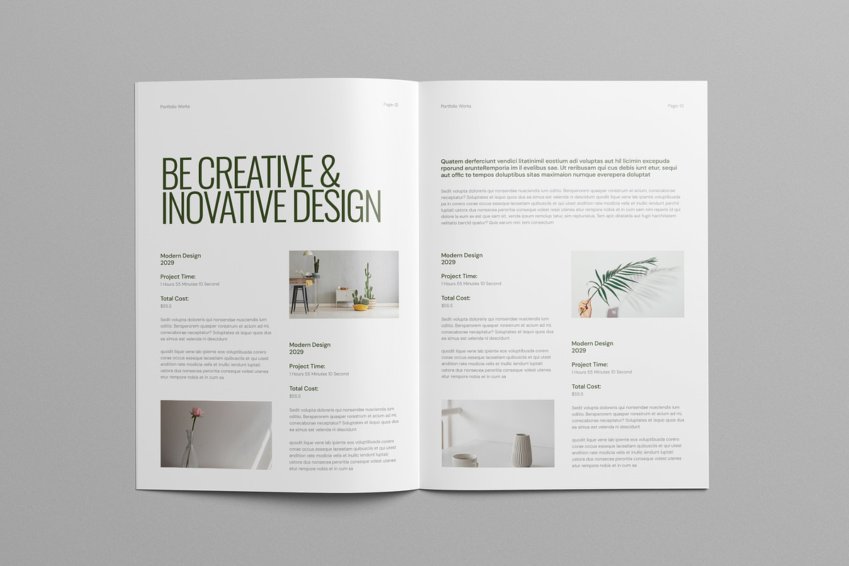 Design Portfolio Template | CANVA, a Brochure Template by Pixelpick (Photo 8 of 9)