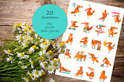 DIG BUNDLE Funny animals, an Animal Illustration by Zooza Art (Thumbnail 9 of 40)