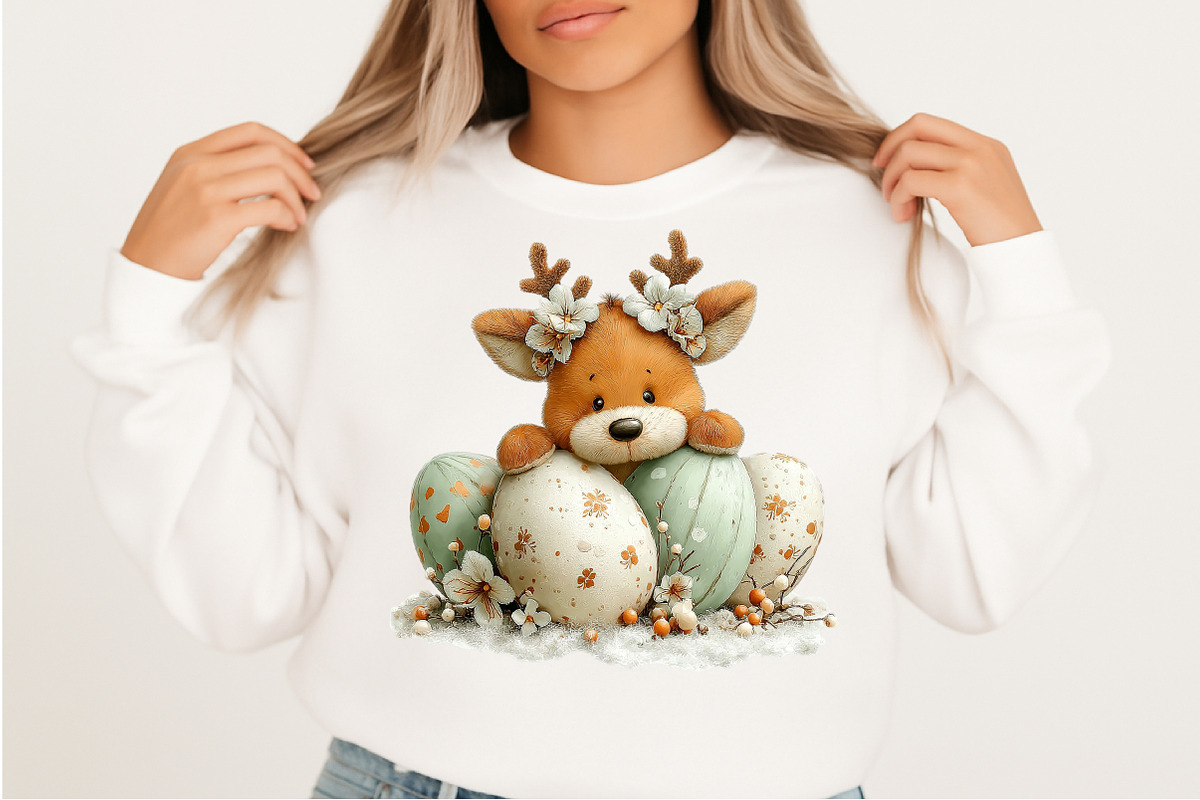 Whimsical Easter Reindeer Clipart, an Illustration by Craft Nest (Photo 7 of 11)