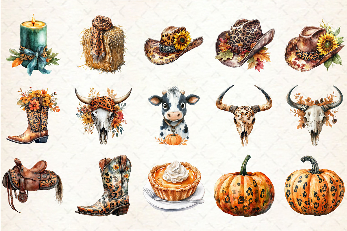 Leopard Western Fall Clipart, an Illustration by Rose Art (Photo 2 of 7)