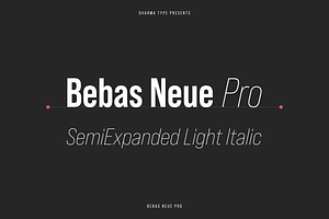 Bebas Neue Pro - SmE Light Italic