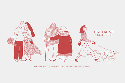 Love Line Art Collection, an Illustration by Annakniaz