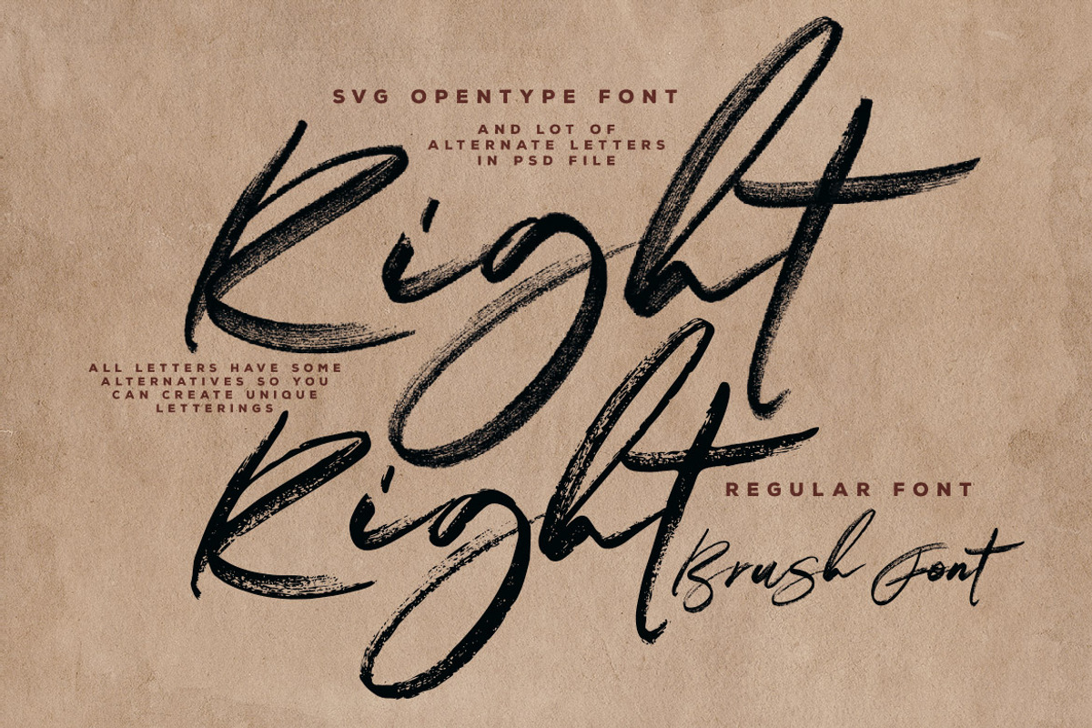 Right Brush & SVG Font preview 7