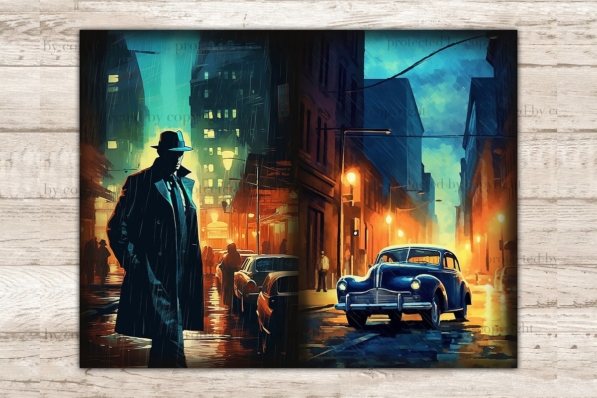 Noire Detective Junk Journal Pages, a Person Illustration by GlamArtZhanna (Photo 4 of 9)
