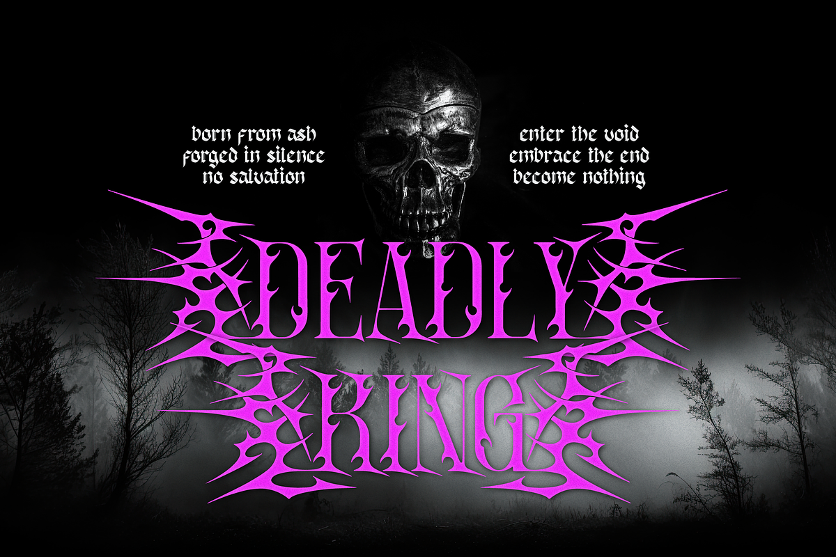 Nevron Sin | Black Metal Typeface, a Blackletter Font by Denustudios (Photo 6 of 12)