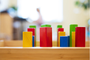 Montessori classroom interior, a School & Education Photo by Jan Jack Russo Media