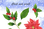 Christmas plant collection, an Illustration by Watercolor & sketches (Thumbnail 4 of 9)