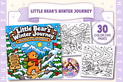 Cozy Bear Winter Journey Coloring, a Seasonal Illustration by Design Station (Thumbnail 1 of 3)