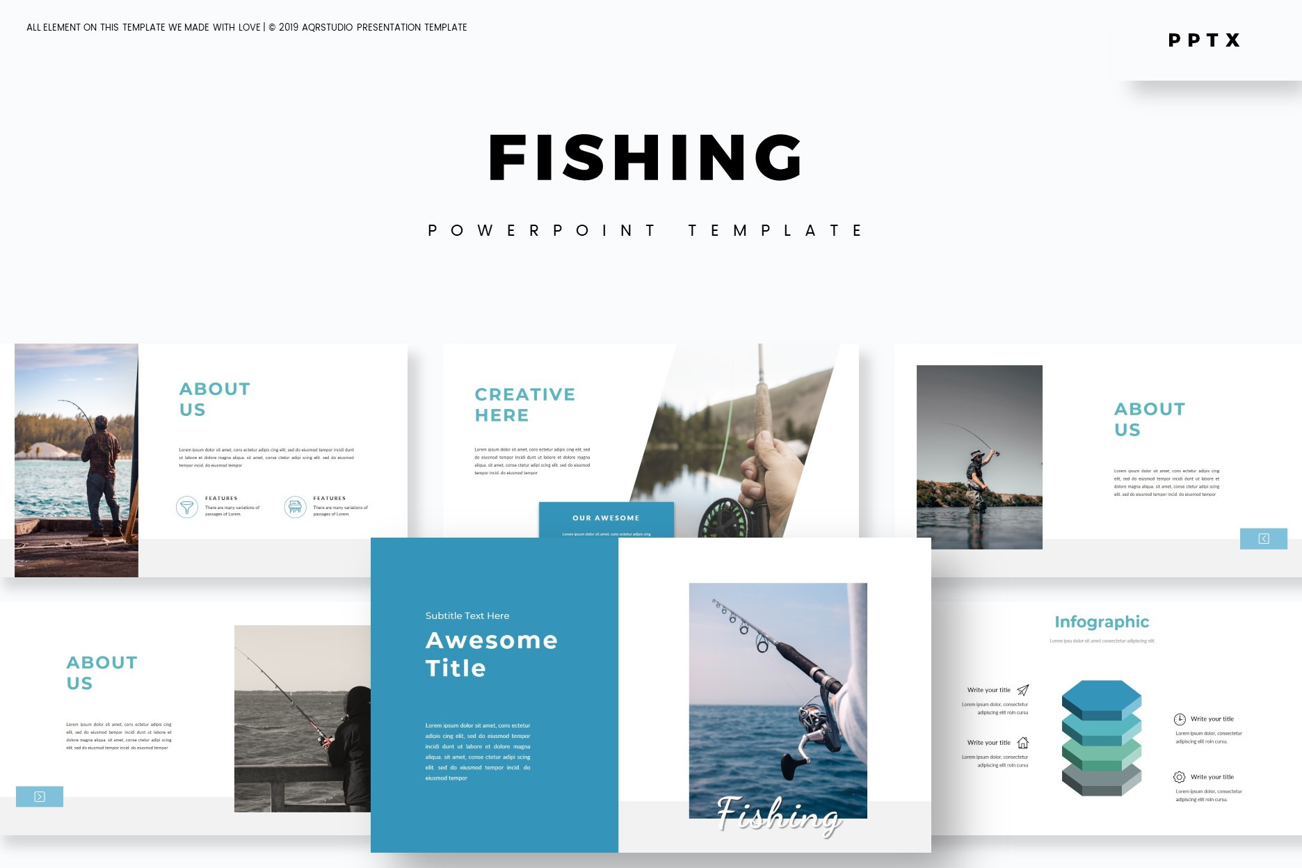 Fishing Powerpoint Template a Presentation Template by AQR Studio