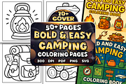 Bold Easy Camping Coloring Pages, a Sport Illustration by Craftsbeefy (Thumbnail 1 of 4)