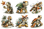 Tropical Turtle Clipart, an Illustration by Daily.Designs (Thumbnail 6 of 7)