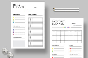 Daily & Monthly Planner Design