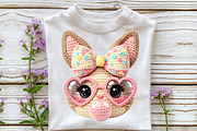 Crochet Glitter Easter Bunny PNG, an Illustration by DreamCafeArt (Thumbnail 5 of 6)