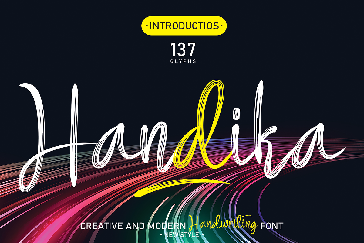 Handika | Script Font, a Script Font by Scratchones (Photo 1 of 8)